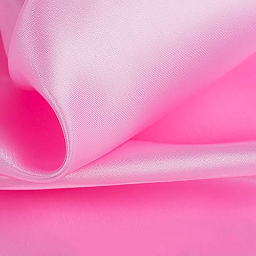 Handwerk Satin Stoff Futterstoff Für Abendkleidung Kleider Mode Basteln Dekorationen Pyjama 150 Cm Breit Meterware Verkauft(Color:Rosa) von IKIID