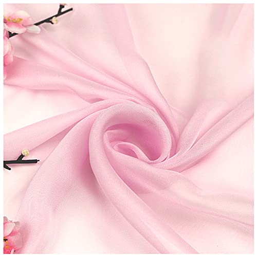 IKIID Chiffon Transluzent Tencel Chiffon Stoff 150 cm Breit Verkauft Meterware Für Rock Shirts Kleidung Handmade(Color:rosa) von IKIID