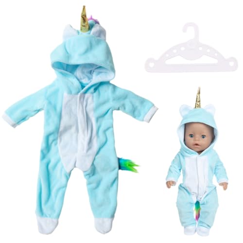 IKOPFLN 1 Stück Einhorn Kleid mädchen Kleid Kleidung 43 cm, Kleidung Outfits für Baby Puppen, Puppenkleidung Einhorn, für Babypuppen 35-45 cm, B IKOPFLN 1 Stück Einhorn Kleid mädchen Kleid Kleidung 43 cm, Kleidung Outfits für Baby Puppen, Puppenkleidung Einhorn, für Babypuppen 35-45 cm, B von IKOPFLN