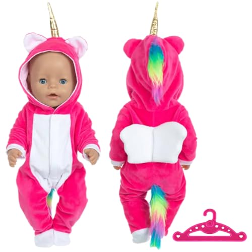 IKOPFLN 1 Stück Einhorn Kleid mädchen Kleidung 43 cm, Kleidung Outfits für Baby Puppen, Puppenkleidung Einhorn, für Babypuppen 35-45 cm, A IKOPFLN 1 Stück Einhorn Kleid mädchen Kleidung 43 cm, Kleidung Outfits für Baby Puppen, Puppenkleidung Einhorn, für Babypuppen 35-45 cm, A von IKOPFLN