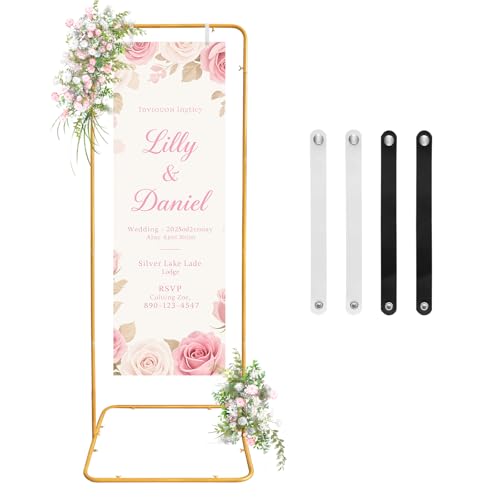 IKULE Staffelei-Ständer für Hochzeitsschilder, Metall, Willkommens-Posterständer, Hochzeits-Sitzdiagramm, Hintergrundständer, Blumenzeremonie, Staffelei zum Präsentieren in Gold IKULE Staffelei-Ständer für Hochzeitsschilder, Metall, Willkommens-Posterständer, Hochzeits-Sitzdiagramm, Hintergrundständer, Blumenzeremonie, Staffelei zum Präsentieren in Gold von IKULE