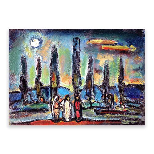IKYE Reproduktionen berühmter Gemälde von Georges Rouault. „Biblische Landschaft“ Druck auf Leinwand. Abstraktes Wandbild auf Leinwand für Wohnkultur, 40 x 60 cm, rahmenlos IKYE Reproduktionen berühmter Gemälde von Georges Rouault. „Biblische Landschaft“ Druck auf Leinwand. Abstraktes Wandbild auf Leinwand für Wohnkultur, 40 x 60 cm, rahmenlos von IKYE
