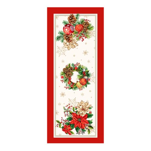 IL MAGGIOLINO | Dekorativer Weihnachten Tischläufer 100x40 cm, Alaska-Muster Neu in Gobelin-Stoff, Made in Italy von IL MAGGIOLINO
