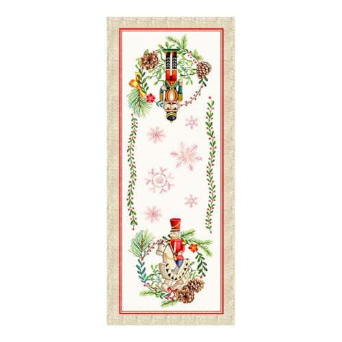 IL MAGGIOLINO | Dekorativer Weihnachten Tischläufer 100x40 cm, Lillibeth-Muster in Chenille-Stoff, Made in Italy von IL MAGGIOLINO