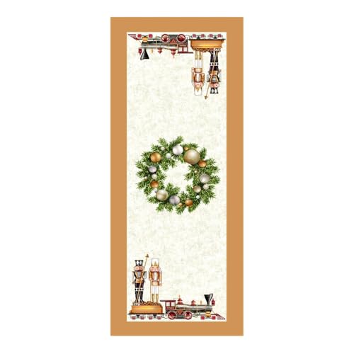 IL MAGGIOLINO | Dekorativer Weihnachten Tischläufer 100x40 cm, Lokomotiv-Fantasie in Gobelin-Stoff, Made in Italy IL MAGGIOLINO | Dekorativer Weihnachten Tischläufer 100x40 cm, Lokomotiv-Fantasie in Gobelin-Stoff, Made in Italy von IL MAGGIOLINO