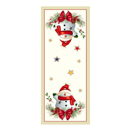 IL MAGGIOLINO | Dekorativer Weihnachten Tischläufer 100x40 cm, Obelix-Muster in Gobelin-Stoff, Made in Italy von IL MAGGIOLINO