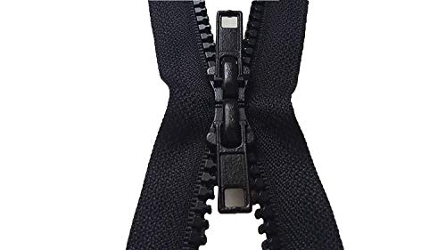 Doppel-Reißverschluss-trennbar 75 cm hat Reißverschluss Kunststoff gespritzt, hat Zipper Werktag trennbar 2 Regler Couture Farbe schwarz doppelte Öffnung von oben und nach unten Doppel-Reißverschluss-trennbar 75 cm hat Reißverschluss Kunststoff gespritzt, hat Zipper Werktag trennbar 2 Regler Couture Farbe schwarz doppelte Öffnung von oben und nach unten von ILC MERCERIE PARADIS