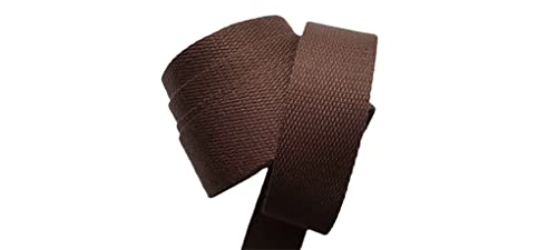 Geflochtenes Gurtband, braun, 30 mm – Meterware (Braun, 30 mm) von ILC MERCERIE PARADIS