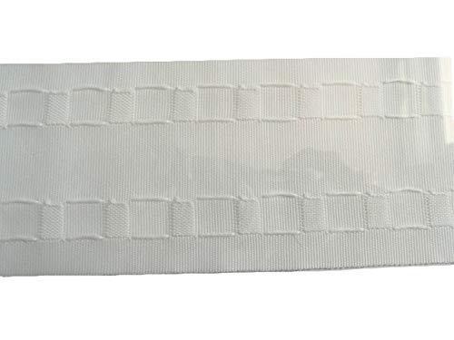 ILC MERCERIE PARADIS Ruflette Kräuselband, Weiß oder Ecru, für Vorhänge (von 3,5 bis 7,5 cm breit), Meterware oder 2 Meter (weiß, Meterware, 7,5 cm breit) von ILC MERCERIE PARADIS