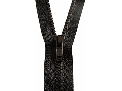 Reißverschluss, teilbar, 70 cm, Schwarz von ILC MERCERIE PARADIS