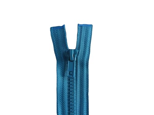 Reißverschluss 30 cm TÜRKISBLAU - MESH 5 mm - Öffnet teilbar - Breite 3 cm (türkisblau, 30 cm) von ILC MERCERIE PARADIS