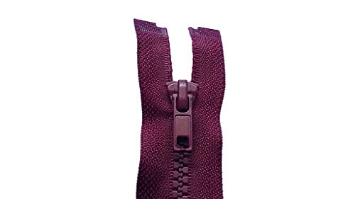 Reißverschluss 45 cm BORDEAUX - MESH 5mm - offen teilbar - Breite 3 cm (Bordeaux, 45 cm) von ILC MERCERIE PARADIS