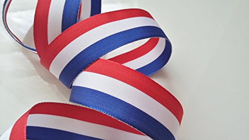 Schleifenband, dreifarbig, blau, weiß, rot – Breite 25 mm – Meterware, französische Flagge, für Dekorationen, Hochzeiten, Emblem der Französischen Republik, für Einweihungen, Partys, nationale Zeremo von ILC MERCERIE PARADIS