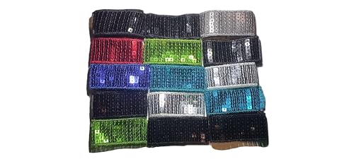Schleifenband mit Pailletten, Breite 24 mm – (Pailletten – 15 bis 30 cm) von ILC MERCERIE PARADIS