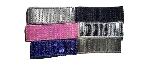 Schleifenband mit Pailletten, Breite 24 mm – (Pailletten – ca. 40 cm) von ILC MERCERIE PARADIS