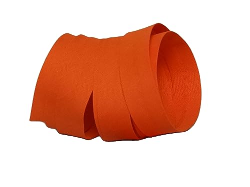 Schrägband, einfarbig, Dunkelorange, 20 mm x 5 m – Schleifenband, einfarbig, 5 m (Dunkelorange) von ILC MERCERIE PARADIS
