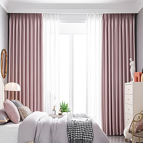 ILGUN Vollverdunkelungsvorhänge, Schlafzimmer, Wohnzimmer, akustische Isolierung, Verdunkelungsvorhänge, Rosa, 132 x 213 cm ILGUN Vollverdunkelungsvorhänge, Schlafzimmer, Wohnzimmer, akustische Isolierung, Verdunkelungsvorhänge, Rosa, 132 x 213 cm von ILGUN