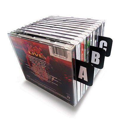 ILLIYIN Trennblätter A-Z, DVD-, CD-Ordner, Alphabet-Organizer, Trennblätter mit alphabetischen Registern, Karteikartenhalter, Karteikarte für Schallplatten, Alben, Datei (schwarz), 26 Stück von ILLIYIN
