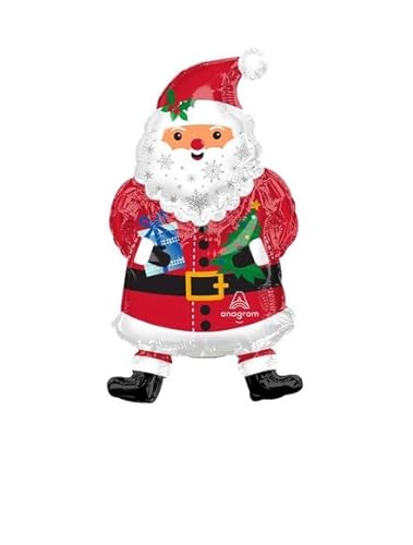 Folienball Minishape Snowy Santa – aufblasbar mit Luft von ILS I LOVE SHOPPING