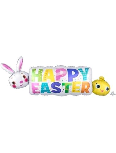 Folienball SuperShape 111 x 40 cm Happy Easter Banner von ILS I LOVE SHOPPING