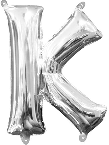 Folienballon 14 Zoll - 36 cm Buchstabe K Silber von ILS I LOVE SHOPPING