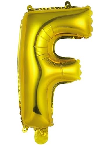 Folienballon 16 Zoll - 41 cm Buchstabe F Gold von ILS I LOVE SHOPPING