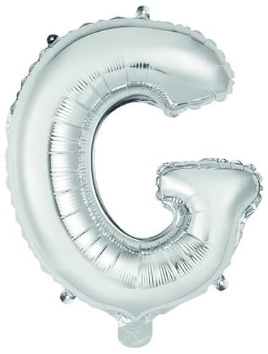 Folienballon 16 Zoll - 41 cm Buchstabe G Silber von ILS I LOVE SHOPPING