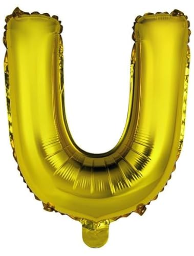 Folienballon 16 Zoll - 41 cm Buchstabe U Gold von ILS I LOVE SHOPPING
