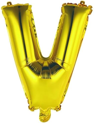 Folienballon 16 Zoll - 41 cm Buchstabe V Gold von ILS I LOVE SHOPPING