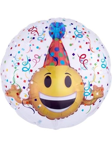 Folienballon Insider 23 Zoll - 60 cm Emoticon Party Hat von ILS I LOVE SHOPPING