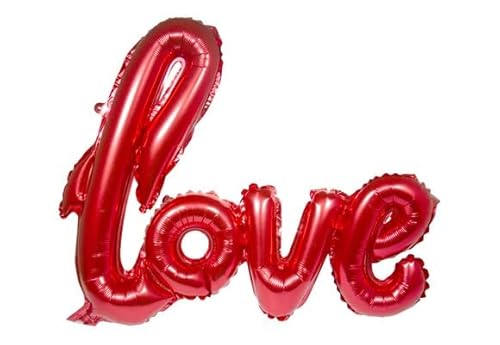 Folienballon Schriftzug 70 x 60 cm Love rot - aufblasbar von ILS I LOVE SHOPPING