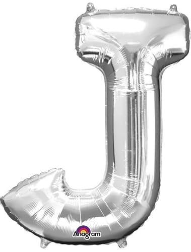 Folienballon Supershape 34 Zoll - 86 cm Buchstabe J Silber von ILS I LOVE SHOPPING