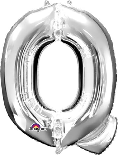 Folienballon Supershape 34 Zoll - 86 cm Buchstabe Q Silber von ILS I LOVE SHOPPING