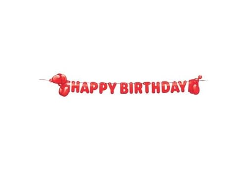 Happy Birthday Girlande 180 x 18 cm Balloon Animals von ILS I LOVE SHOPPING
