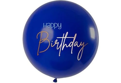 Latexball Happy Birthday 31 Zoll - 80 cm Elegant True Blue von ILS I LOVE SHOPPING