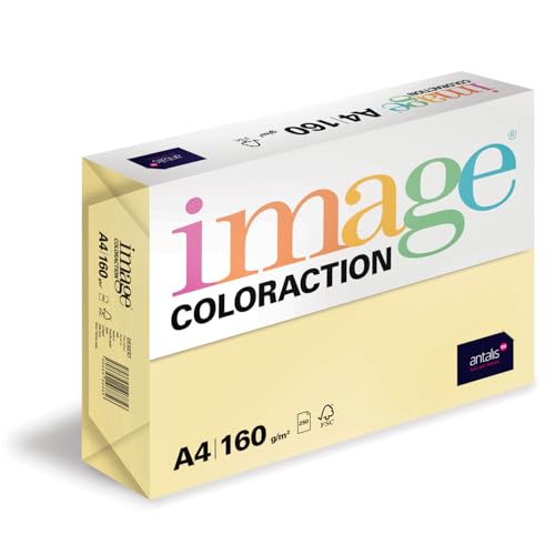 Image Coloraction Desert - farbiges Kopierpapier - DIN A4, 210 x 297 mm, 160 g/m² - buntes, holzfreies Druckerpapier für Kopierer - 250 Blatt - Gelb Image Coloraction Desert - farbiges Kopierpapier - DIN A4, 210 x 297 mm, 160 g/m² - buntes, holzfreies Druckerpapier für Kopierer - 250 Blatt - Gelb von IMAGE