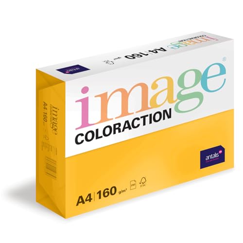 Image Coloraction Hawai - farbiges Kopierpapier - DIN A4, 210 x 297 mm, 160 g/m² - buntes, holzfreies Druckerpapier für Kopierer - 250 Blatt - Intensivgelb Image Coloraction Hawai - farbiges Kopierpapier - DIN A4, 210 x 297 mm, 160 g/m² - buntes, holzfreies Druckerpapier für Kopierer - 250 Blatt - Intensivgelb von IMAGE