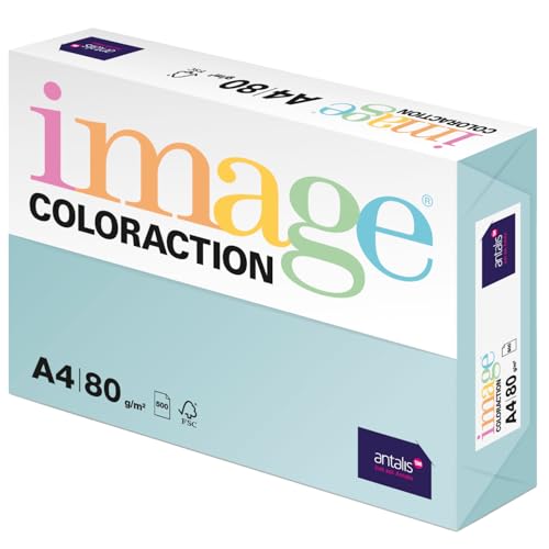 Image Coloraction Lagoon - farbiges Kopierpapier - DIN A4, 210 x 297 mm, 80 g/m² - buntes, holzfreies Druckerpapier für Kopierer - 500 Blatt - Hellblau Image Coloraction Lagoon - farbiges Kopierpapier - DIN A4, 210 x 297 mm, 80 g/m² - buntes, holzfreies Druckerpapier für Kopierer - 500 Blatt - Hellblau von IMAGE