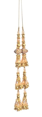 1 Paar Blusen-Quasten für Brautkleid, Latkan, Heimdekor-Zubehör, DIY-Dekoration, Vorhänge, Kissen, Quaste (Gold, 25,4 cm) von IMAHAM: HANDCRAFTED FLOWER