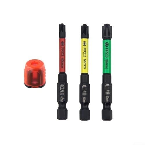 Bohrer. 4-teiliges magnetisches Spezial-Schraubendreher-Bit-Set mit flachem Schlitz und Kreuzschlitz(65mm FPZ) von IMGASDCSD