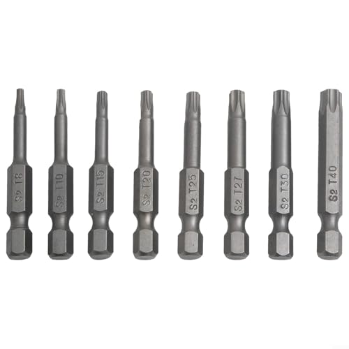 Bohrer. Schraubendreher-Bit-Set mit acht Teilen aus legiertem Stahl mit einer Länge von jeweils ca. 50 mm Bohrer. Schraubendreher-Bit-Set mit acht Teilen aus legiertem Stahl mit einer Länge von jeweils ca. 50 mm von IMGASDCSD