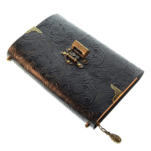 IMGASDCSD Ein notizbuch, ein notizbuch Muster weiches Leder Reise mit Schloss Schlüssel Tagebuch Notizblock Business Skizze Schreiben, Schwarz IMGASDCSD Ein notizbuch, ein notizbuch Muster weiches Leder Reise mit Schloss Schlüssel Tagebuch Notizblock Business Skizze Schreiben, Schwarz von IMGASDCSD