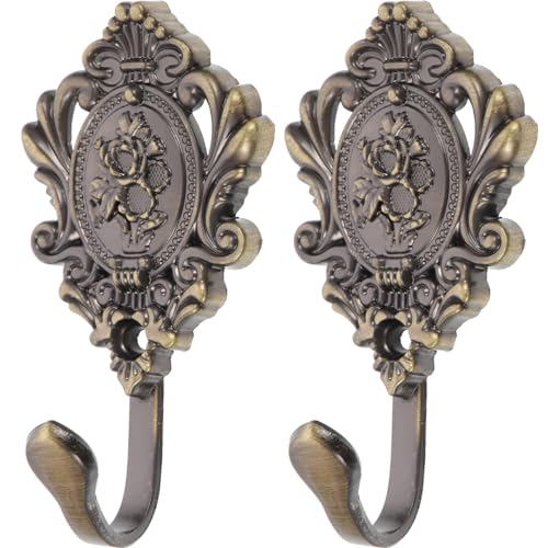 2Pcs Vintage Vorhang Raffhalter Haken Rose Gardinen Holdbacks Wand Haken Aufhänger Halter für DIY Home Office Goldene Hut Handtuch Bronze 2Pcs Vintage Vorhang Raffhalter Haken Rose Gardinen Holdbacks Wand Haken Aufhänger Halter für DIY Home Office Goldene Hut Handtuch Bronze von IMIKEYA