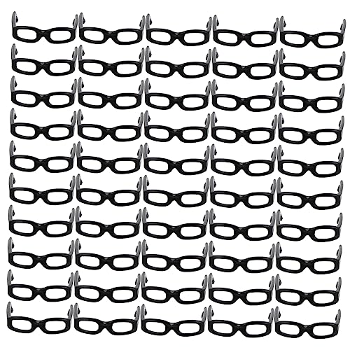 IMIKEYA 1 Packung DIY Puppenbrillen Zubehör Simulierte Brille für Puppen Schwarz für Kreativen Rollenspiele Sensorischen Entwicklung von IMIKEYA