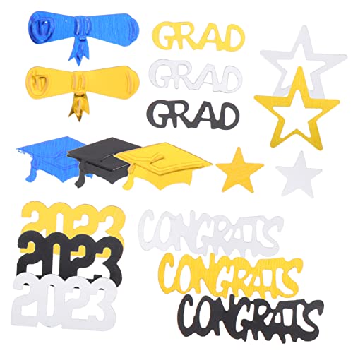 IMIKEYA 1 Satz Abschluss Konfetti werfen holiday decor Festival Dekoration Abschlussfeier Tischdeko Abschluss Dekoration Streamer Party Konfetti für den Tisch Abschlussfeier Dekoration PVC von IMIKEYA