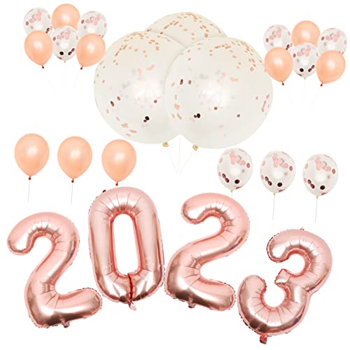 IMIKEYA 1 Satz Ballons der Abschlusssaison abschlussfeier party sachen Partyballons Ballonmittelstücke für Tische Dekorationen Abschluss Latexballon Abschlusshängedekor Emulsion Rose Gold von IMIKEYA