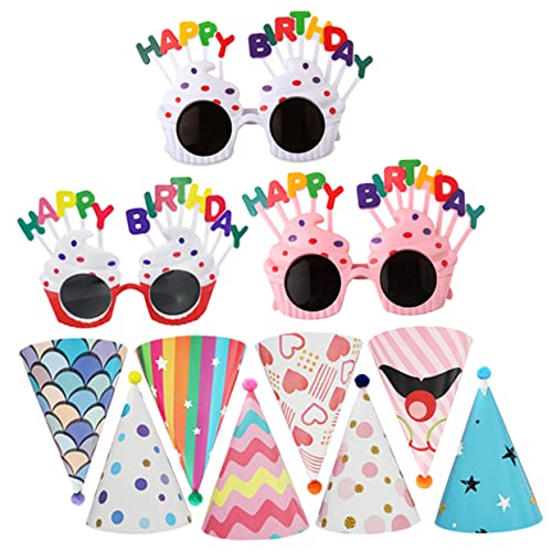IMIKEYA 1 Satz Geburtstagsfeier Geburtstagskegelhut Geburtstagsparty-Brille erste Karikatur Mini Party Hüte papierförmig partybrille brillen jga festival brillen sonnenbrille neon Plastik IMIKEYA 1 Satz Geburtstagsfeier Geburtstagskegelhut Geburtstagsparty-Brille erste Karikatur Mini Party Hüte papierförmig partybrille brillen jga festival brillen sonnenbrille neon Plastik von IMIKEYA