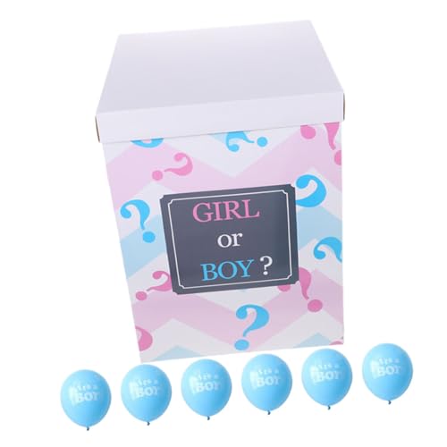 IMIKEYA 1 Satz Geschlechtsoffenlegungsbox Ballon Zum Aufdecken Des Geschlechts Babyblöcke Für Die Babyparty Es Ballon Banner Für Jungen Oder Mädchen Klangliche Kulisse Papier Sky-blue IMIKEYA 1 Satz Geschlechtsoffenlegungsbox Ballon Zum Aufdecken Des Geschlechts Babyblöcke Für Die Babyparty Es Ballon Banner Für Jungen Oder Mädchen Klangliche Kulisse Papier Sky-blue von IMIKEYA