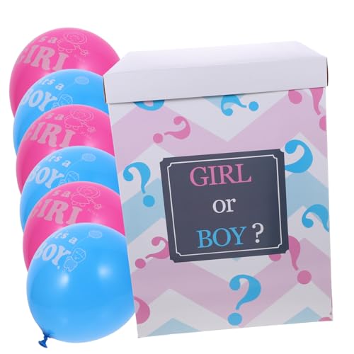 IMIKEYA 1 Satz Geschlechtsoffenlegungsbox Dusche Dekorationen Geschlecht Enthüllen Luftballons Babyparty -dekoration Ballonboxen Für Babys Babyballonboxen Für Die Babyparty Papier von IMIKEYA