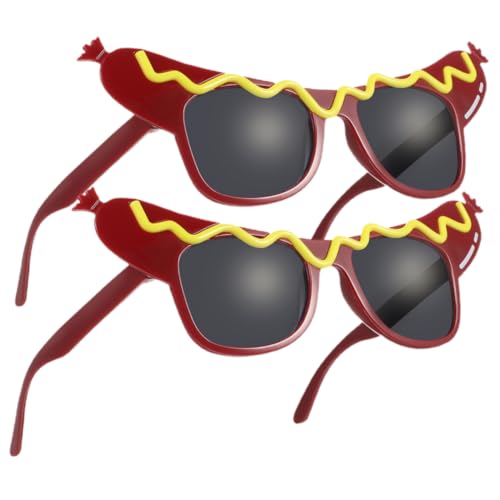 IMIKEYA 1 Satz Hot-dog-spielzeuggläser Verrückt Mit Kind Für Es Faschingsbrille Hochzeitsbrille Geburtstagsbrille Karnevalspartybrille Foto -requisiten Strandparty-brille Abs Brown 2 Stück von IMIKEYA